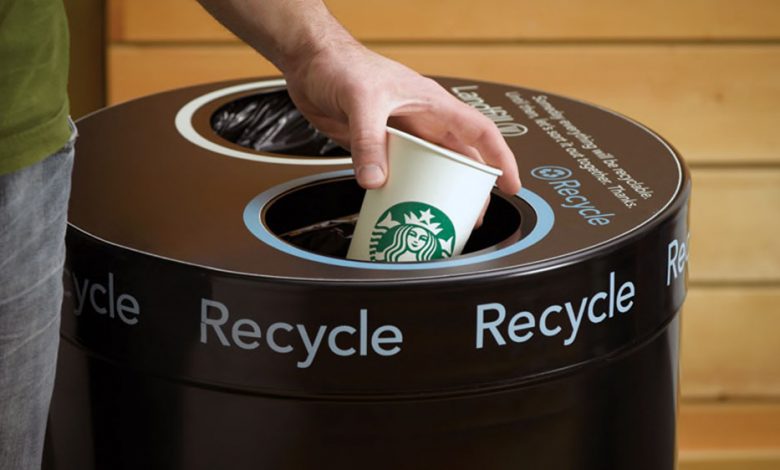 Starbucks, recyklovateľné a kompostovateľné poháre