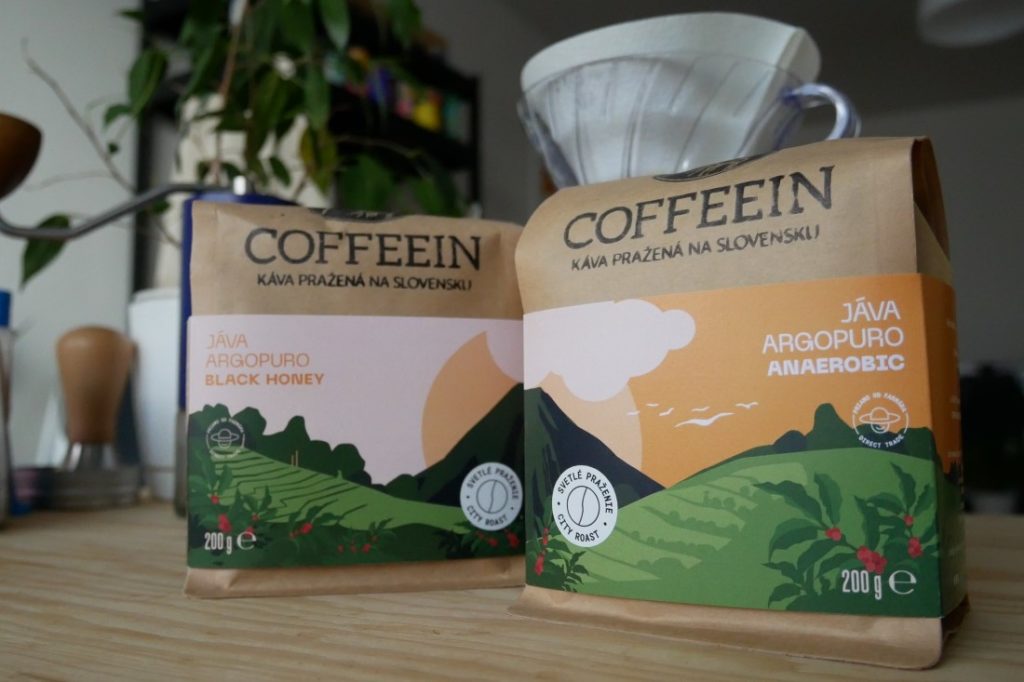 Coffeein Jáva Argopuro obaly káv