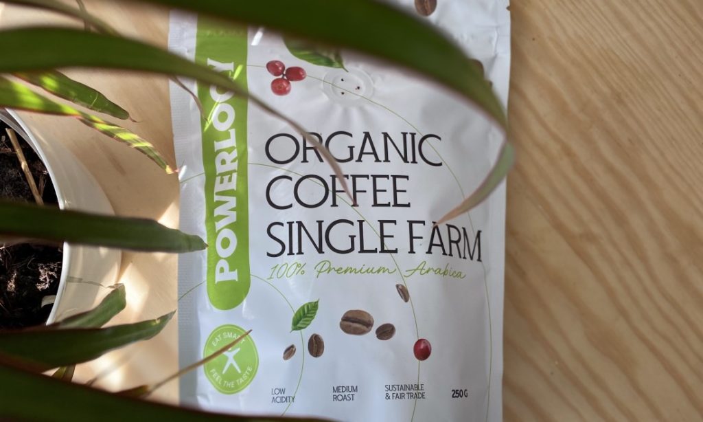 Powerlogy organic coffee single farm obal