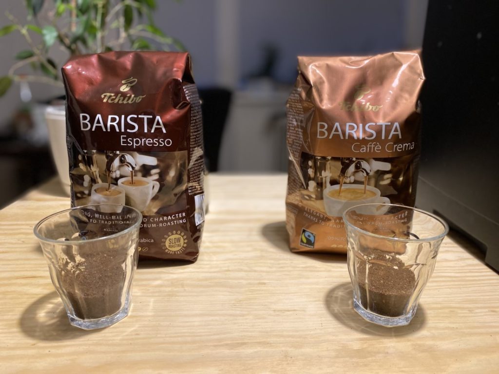 Tchibo Barista Espresso a Tchibo Barista Caffé Crema mletá káva