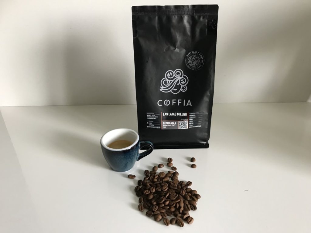 Coffia Kostarika Las Lajas Milenio Honey - espresso a zrná