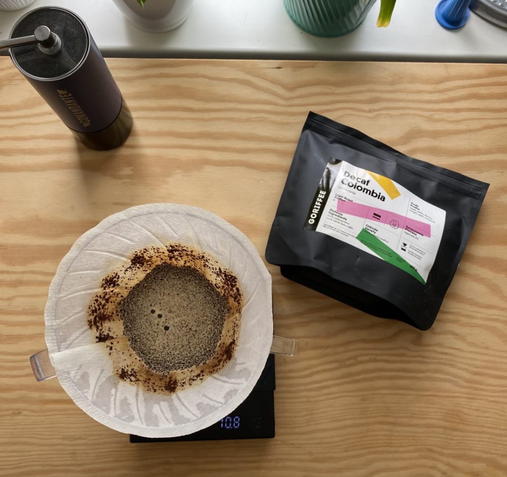 decaf od Goriffee - príprava filtrovanej kávy