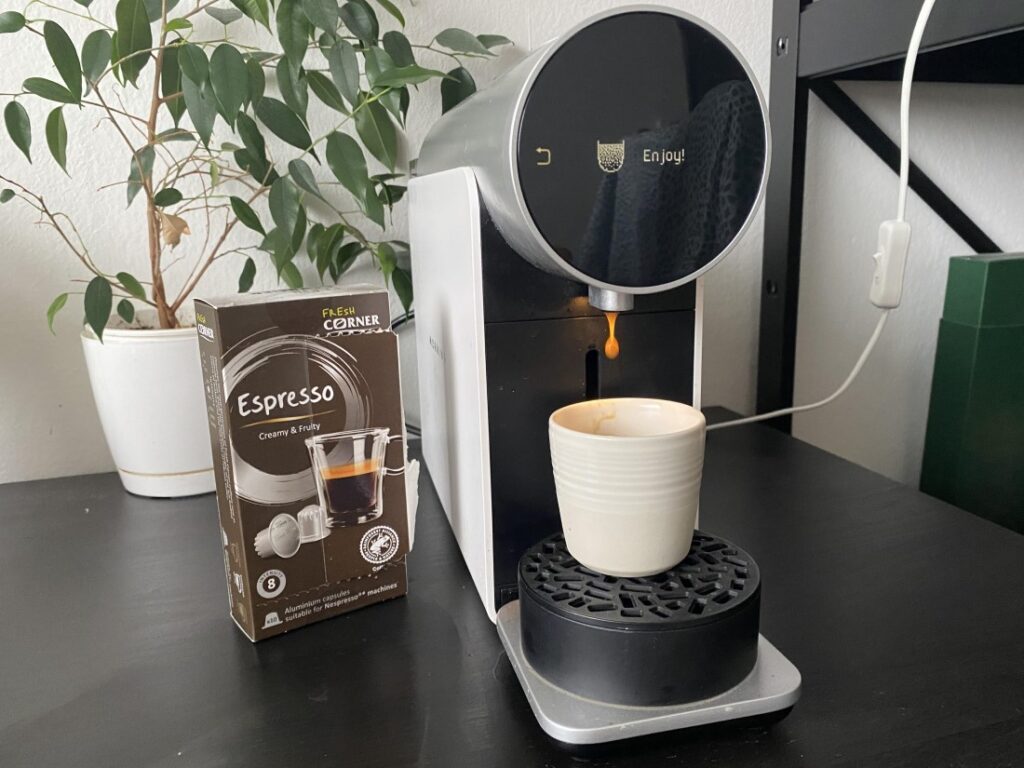 kávové kapsuly Fresh Corner - príprava na kávovare Morning