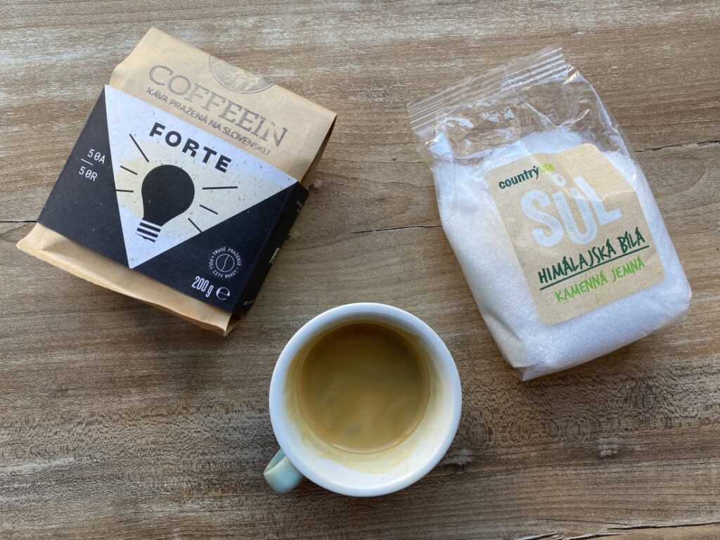 Coffeein Forte - káva so soľou