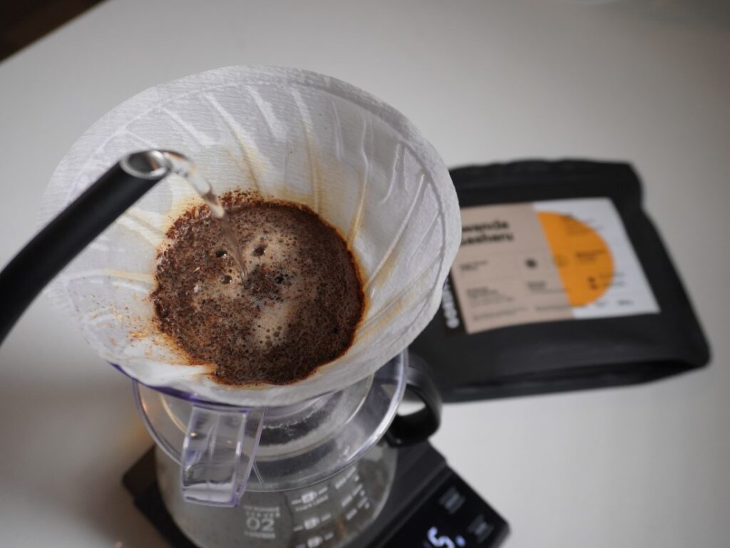 Rwanda Gasharu od Goriffee - príprava filtrovanej kávy