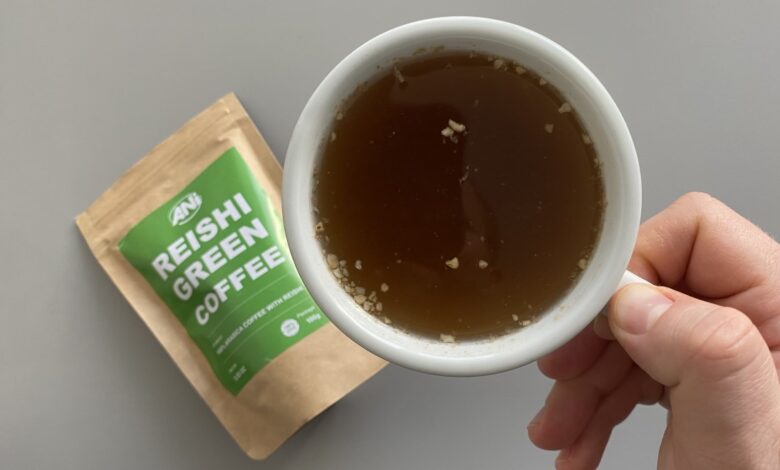 zelená káva s hubou reishi - titulná fotka