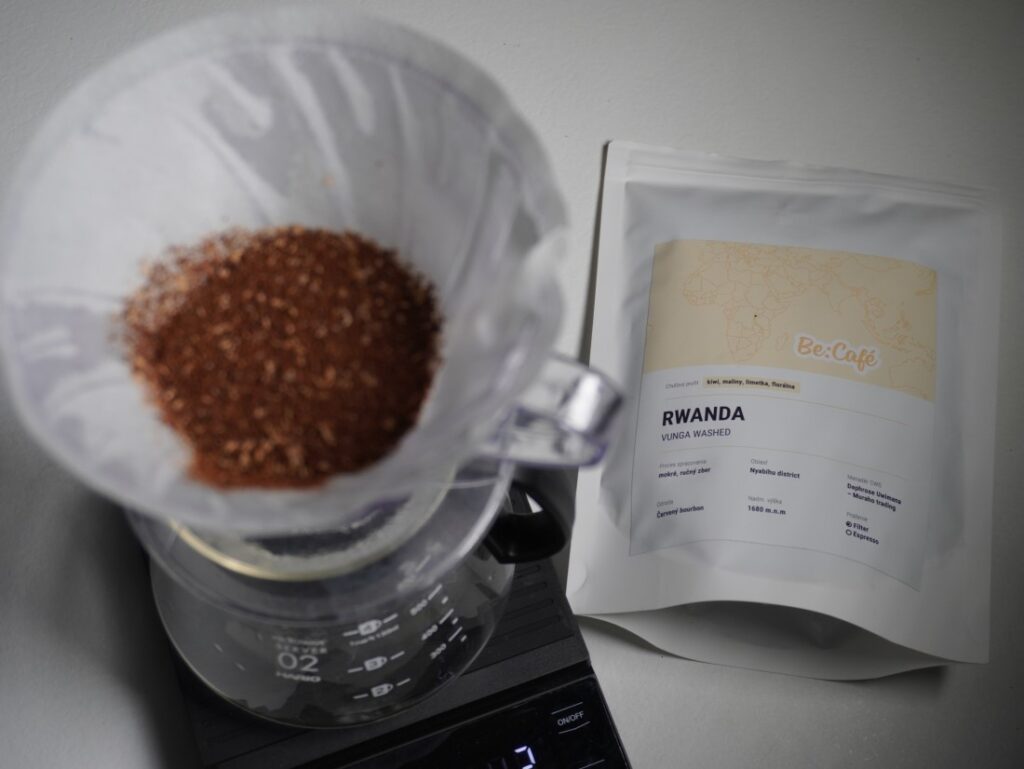 Rwanda Vunga Washed od BeCafé - príprava filtrovanej kávy