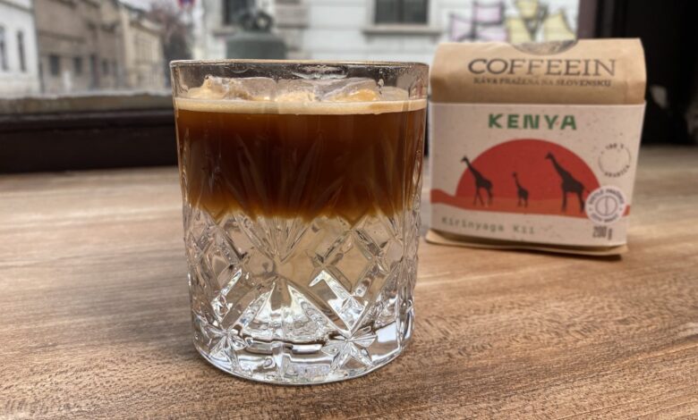 espresso tonic a Kenya Kirinyaga Kii z pražiarne kávy Coffeein