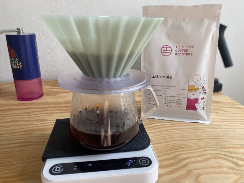 Guatemala Kimono od Triple Five Coffee - príprava filtrovanej kávy