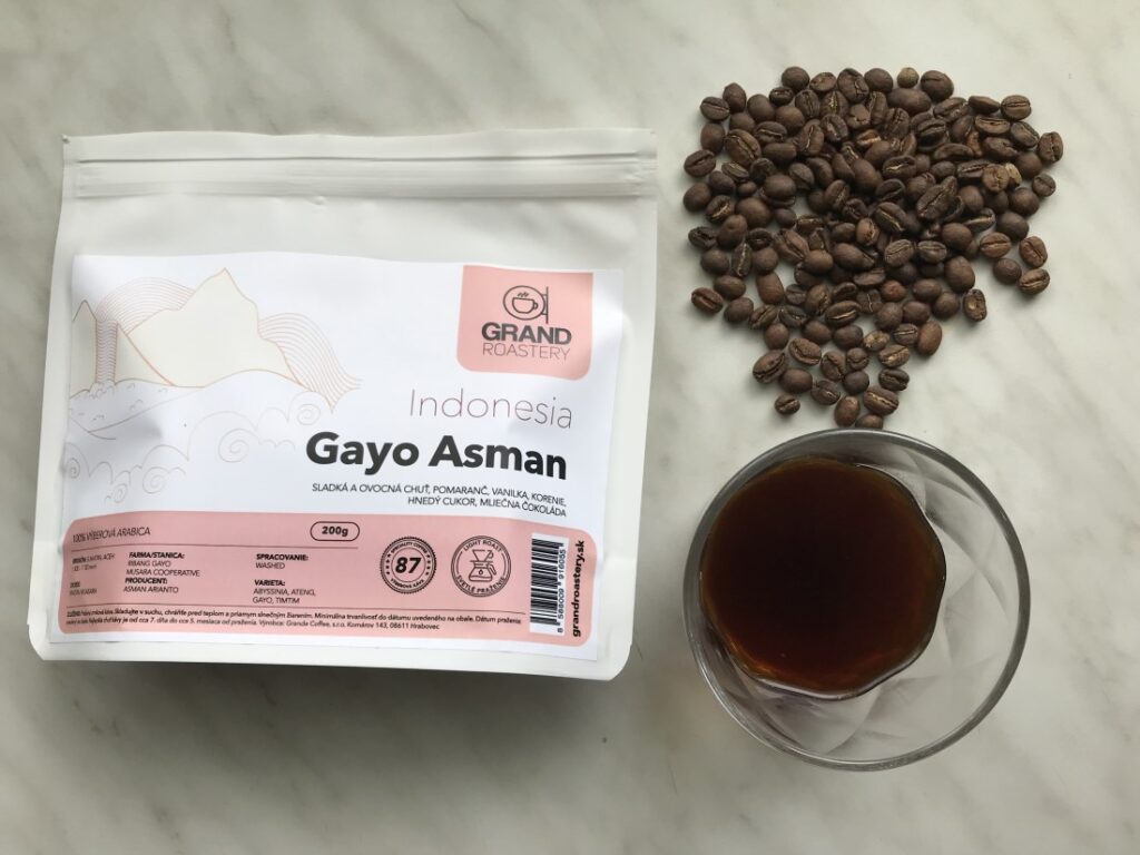 Indonesia Gayo Asman z Grand Roastery - filtrovaná káva