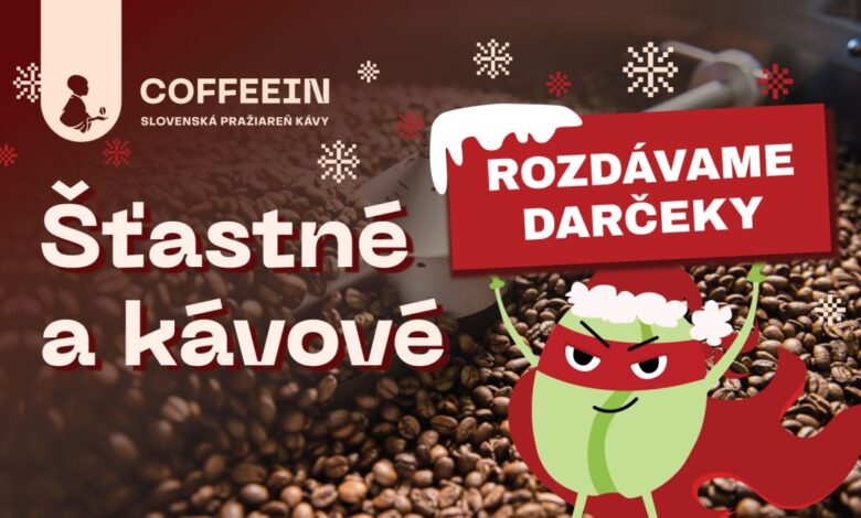 Coffeein šťastné a kávové