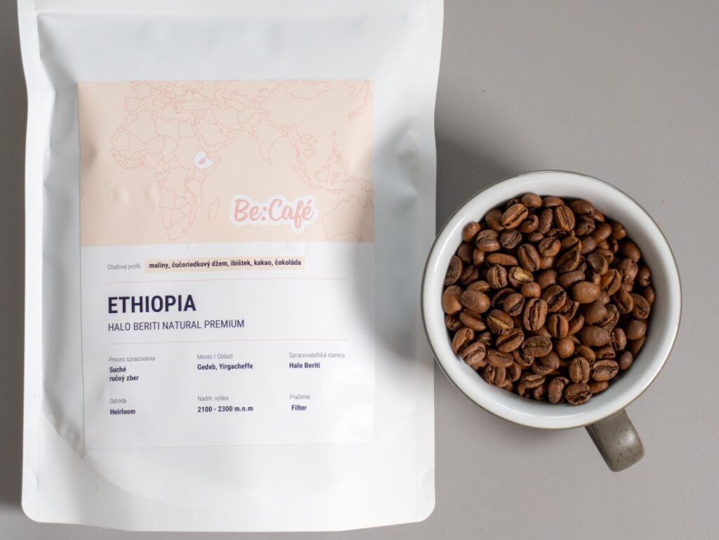 Etiópia Halo Beriti Natural Premium od BeCafé - zrno
