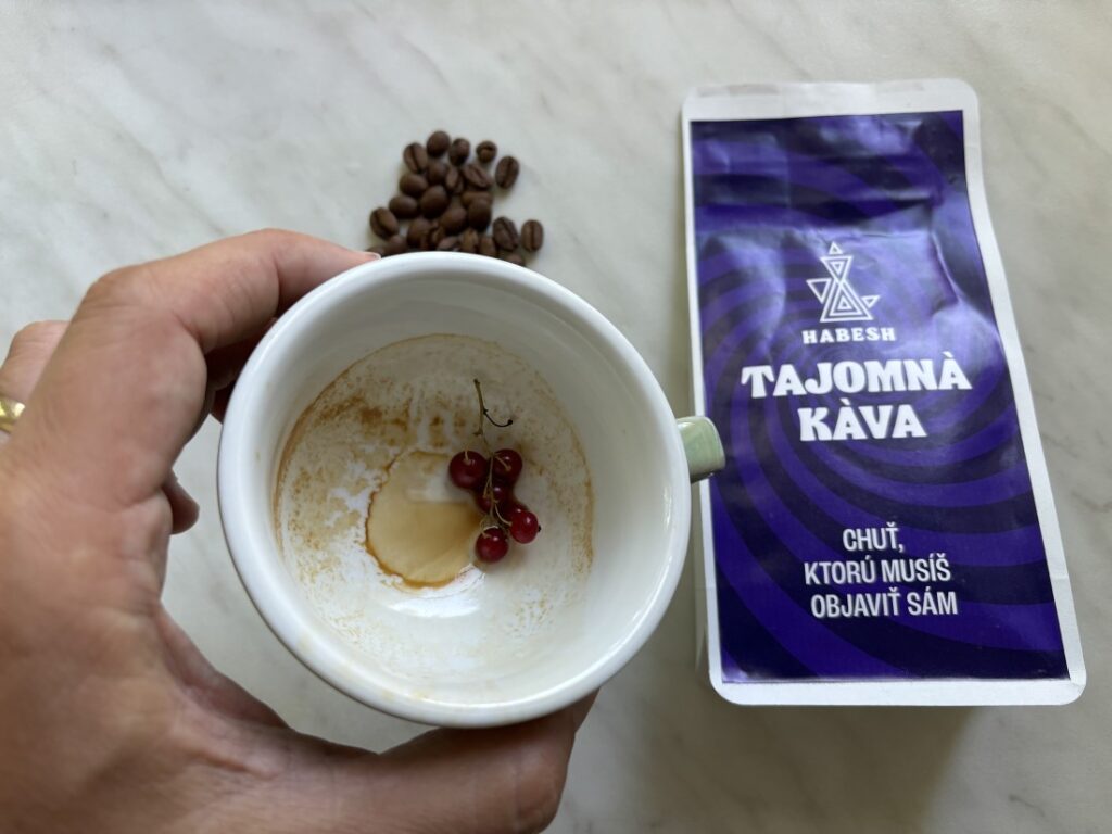 Habesh Coffee - Tajomná káva - ríbezle na dne šálky