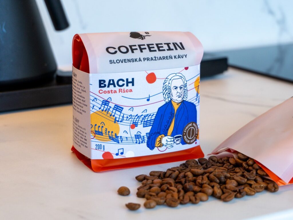COFFEEIN Costa Rica Canet Bach - stredné praženie - obal a zrno