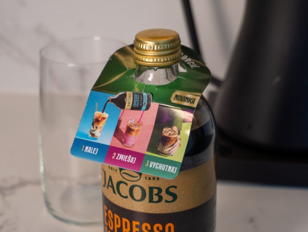 Jacobs Espresso Concentrate - fľaša s reklamou