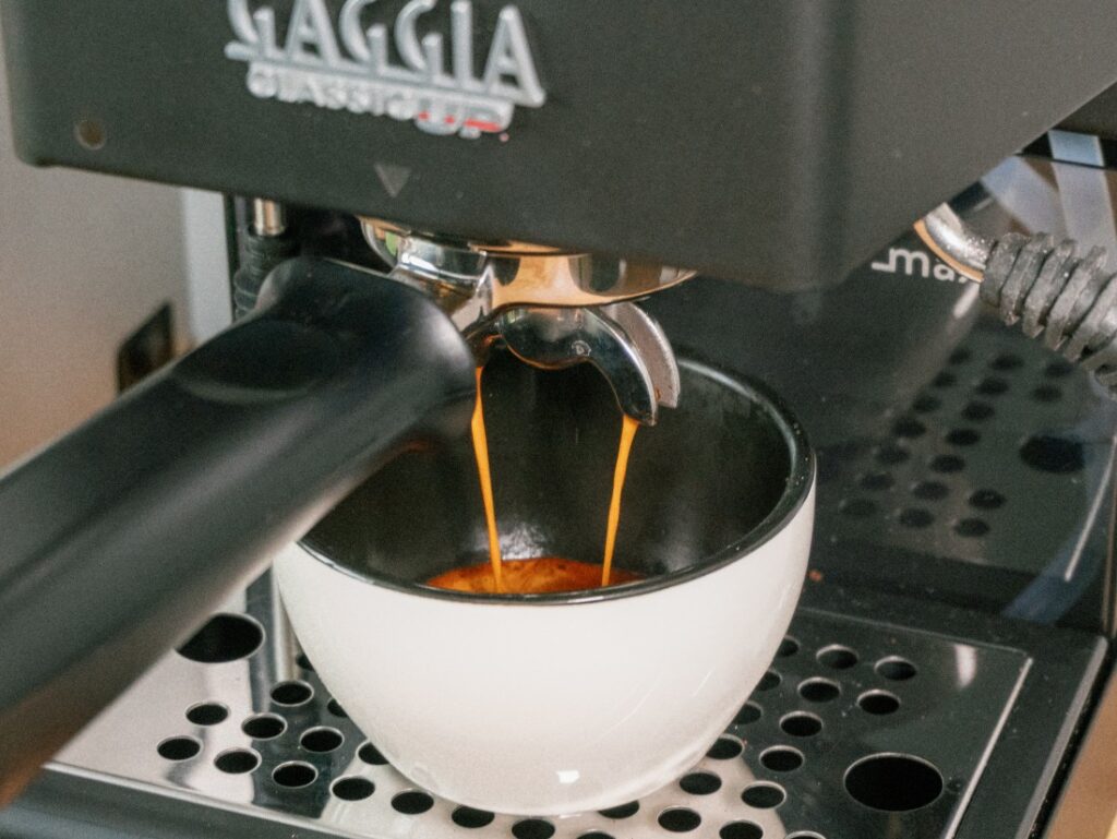 Gaggia Up - tečenie espressa