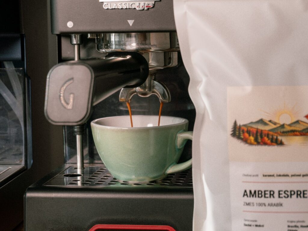 Amber Espresso Blend od BeCafé - príprava espressa