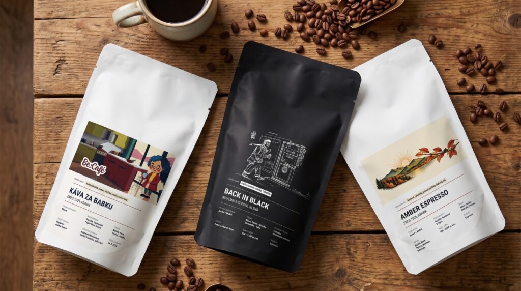 Káva za Babku Back in Black a Amber Espresso od Be:Café