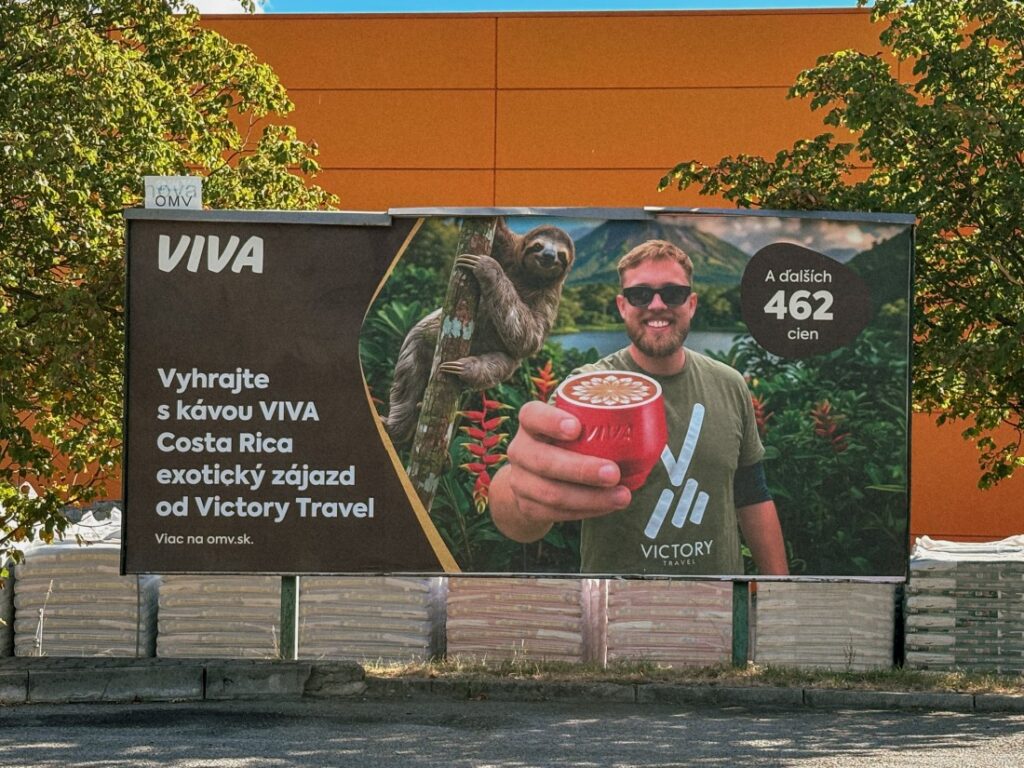 billboard promujúci novú Kostariku od OMV