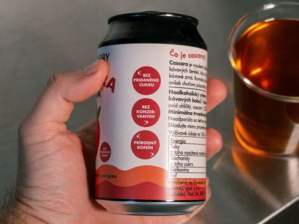 Cascara Soda od Kofficherry - plechovka - detail